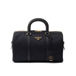 Miglior Falso Prada Borsa tote Fever-Edition in nylon riciclato e Safiano Nero Economiche Premium
