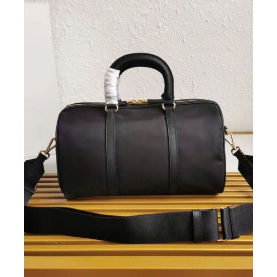 Miglior Falso Prada Borsa tote Fever-Edition in nylon riciclato e Safiano Nero Economiche Premium