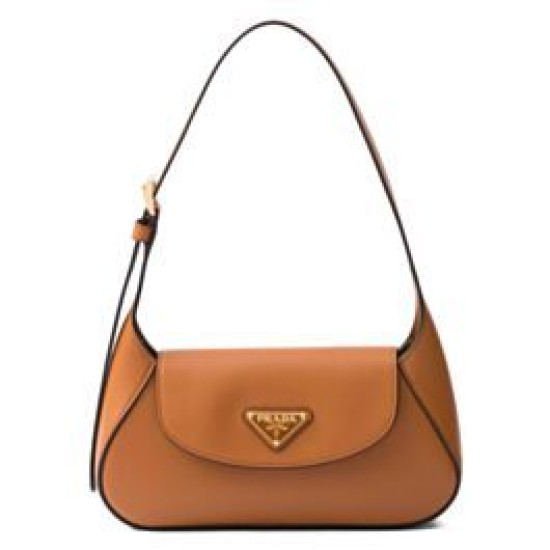 Replica perfetta Borsa a tracolla piccola Prada 1BD358 Caffè Imitazione Outlet Online