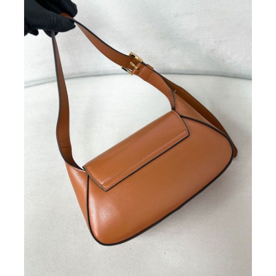 Replica perfetta Borsa a tracolla piccola Prada 1BD358 Caffè Imitazione Outlet Online