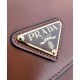 Replica perfetta Borsa a tracolla piccola Prada 1BD358 Caffè Imitazione Outlet Online