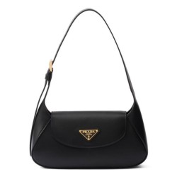 Replica perfetta Borsa a tracolla piccola Prada 1BD358 Nero Imitazione Outlet Online