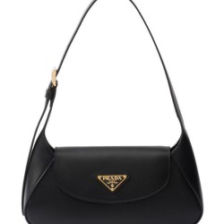 Replica perfetta Borsa a tracolla piccola Prada 1BD358 Nero Imitazione Outlet Online