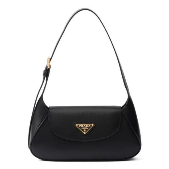 Replica perfetta Borsa a tracolla piccola Prada 1BD358 Nero Imitazione Outlet Online