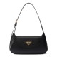 Replica perfetta Borsa a tracolla piccola Prada 1BD358 Nero Imitazione Outlet Online