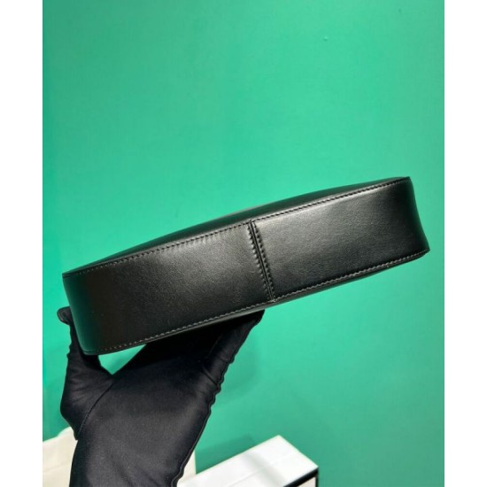 Replica perfetta Borsa a tracolla piccola Prada 1BD358 Nero Imitazione Outlet Online