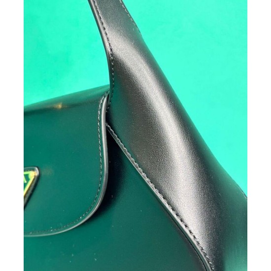 Replica perfetta Borsa a tracolla piccola Prada 1BD358 Nero Imitazione Outlet Online