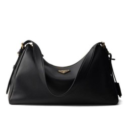 Replica perfetta Borsa a tracolla grande Prada Imee 1BC228 Nero Imitazione Outlet Online