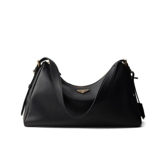 Replica perfetta Borsa a tracolla grande Prada Imee 1BC228 Nero Imitazione Outlet Online
