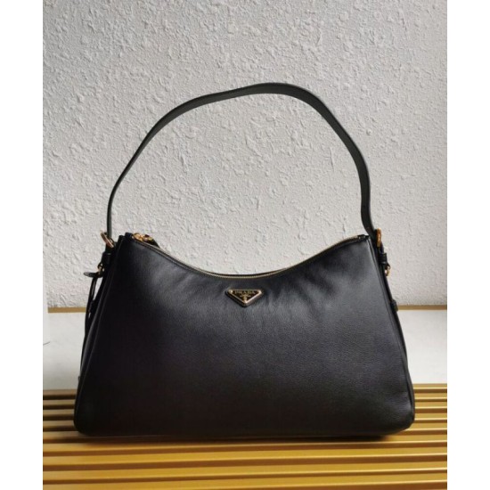 Replica perfetta Borsa a tracolla grande Prada Imee 1BC228 Nero Imitazione Outlet Online