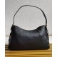 Replica perfetta Borsa a tracolla grande Prada Imee 1BC228 Nero Imitazione Outlet Online