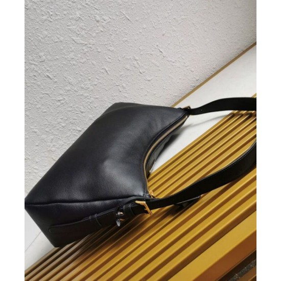 Replica perfetta Borsa a tracolla grande Prada Imee 1BC228 Nero Imitazione Outlet Online