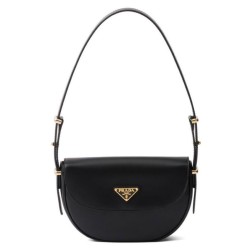 Replica perfetta Borsa a tracolla con patta Prada Arque 1BD365 Nero Imitazione Outlet Online