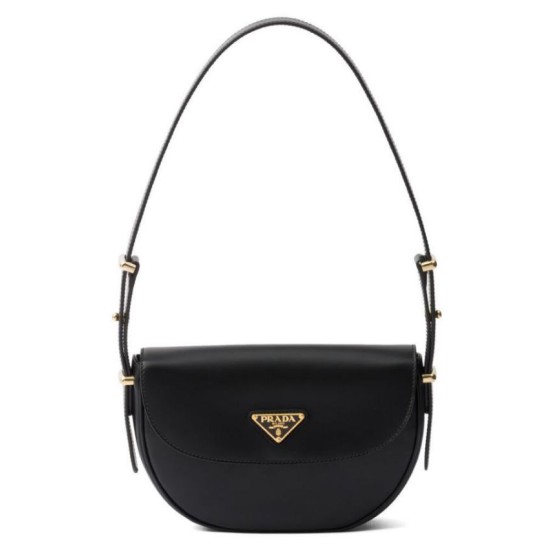 Replica perfetta Borsa a tracolla con patta Prada Arque 1BD365 Nero Imitazione Outlet Online