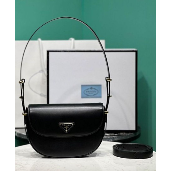 Replica perfetta Borsa a tracolla con patta Prada Arque 1BD365 Nero Imitazione Outlet Online