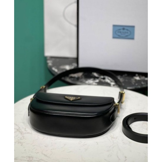 Replica perfetta Borsa a tracolla con patta Prada Arque 1BD365 Nero Imitazione Outlet Online