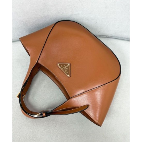 Replica perfetta Borsa tote media Prada 1BG483 Caffè Imitazione Outlet Online