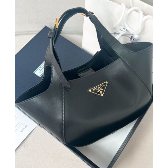 Miglior Falso Borsa tote media Prada 1BG483 Nero Economiche Premium
