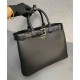 Miglior Falso Borsa a mano grande con fibbia Prada con cintura 1BA416 Nero Economiche Premium