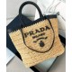 Miglior Falso Borsa tote piccola Prada all'uncinetto 1BG500 Albicocca Economiche Premium