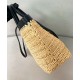 Miglior Falso Borsa tote piccola Prada all'uncinetto 1BG500 Albicocca Economiche Premium