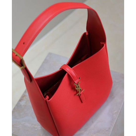 Migliore Repliche YSL Saint Laurent Le 5 A 7 Supple Piccola Granata Rosso Economiche Outlet Online