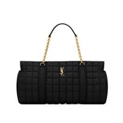 Miglior Falso YSL Saint Laurent Gloria Nylon Trapuntato Nero Economiche Premium