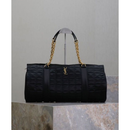 Miglior Falso YSL Saint Laurent Gloria Nylon Trapuntato Nero Economiche Premium