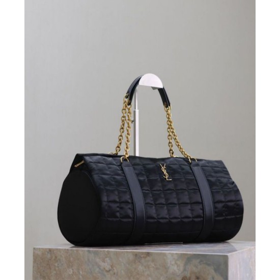 Miglior Falso YSL Saint Laurent Gloria Nylon Trapuntato Nero Economiche Premium