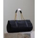 Miglior Falso YSL Saint Laurent Gloria Nylon Trapuntato Nero Economiche Premium