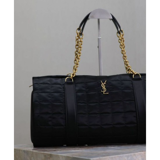 Miglior Falso YSL Saint Laurent Gloria Nylon Trapuntato Nero Economiche Premium
