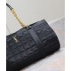 Miglior Falso YSL Saint Laurent Gloria Nylon Trapuntato Nero Economiche Premium