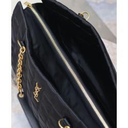 Miglior Falso YSL Saint Laurent Gloria Nylon Trapuntato Nero Economiche Premium
