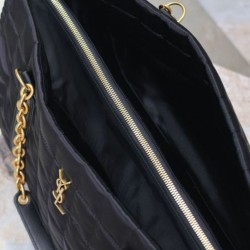 Miglior Falso YSL Saint Laurent Gloria Nylon Trapuntato Nero Economiche Premium