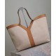 Miglior Falso YSL Saint Laurent Y Borsa Tote in Pelle e Tela Caffè Economiche Premium