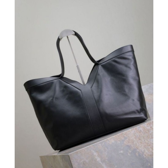 Replica perfetta YSL Saint Laurent Y Borsa Tote in Pelle Nera Imitazione Outlet Online