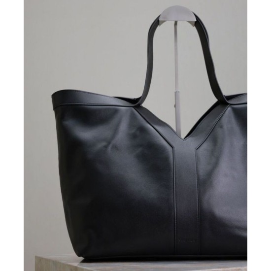 Replica perfetta YSL Saint Laurent Y Borsa Tote in Pelle Nera Imitazione Outlet Online