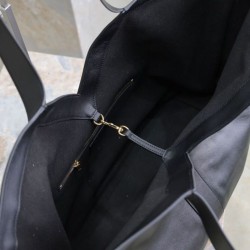 Replica perfetta YSL Saint Laurent Y Borsa Tote in Pelle Nera Imitazione Outlet Online