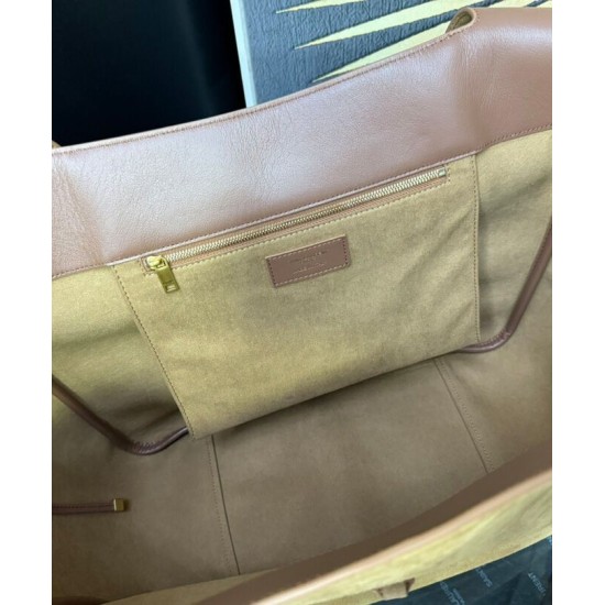 Perfette Qualità Repliche YSL Saint Laurent Le 5 A 7 Bea In Pelle Scamosciata Fulvo Imitazione
