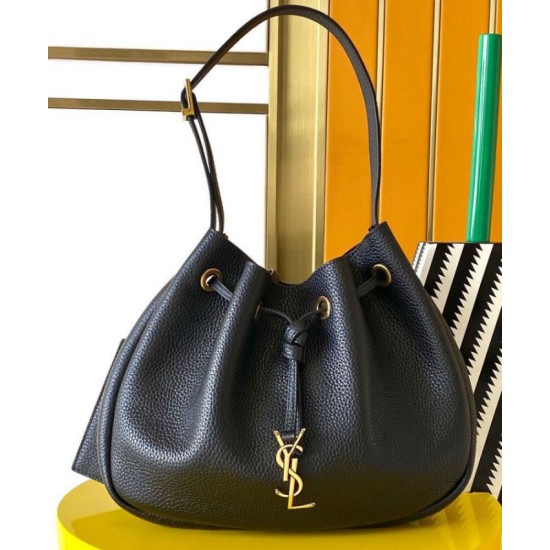 YSL Saint Laurent Paris Vii Piccola Hobo Granata Nero Replica originale di alta qualità Perfette Qualità Repliche YSL Saint Laurent Paris Vii Piccola Hobo Granata Nero Imitazione