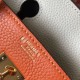 Perfette Qualità Repliche Borsa Hermes Birkin tricolore 30 cm in pelle Clemence arancione/bianca/nera Imitazione