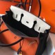 Perfette Qualità Repliche Borsa Hermes Birkin tricolore 30 cm in pelle Clemence arancione/bianca/nera Imitazione