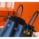 Replica perfetta Borsa Hermes Birkin 30 cm in pelle Clemence agata blu Imitazione Outlet Online