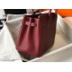 Miglior Falso Borsa Hermes Birkin 30 cm in pelle Clemence bordeaux Economiche Premium