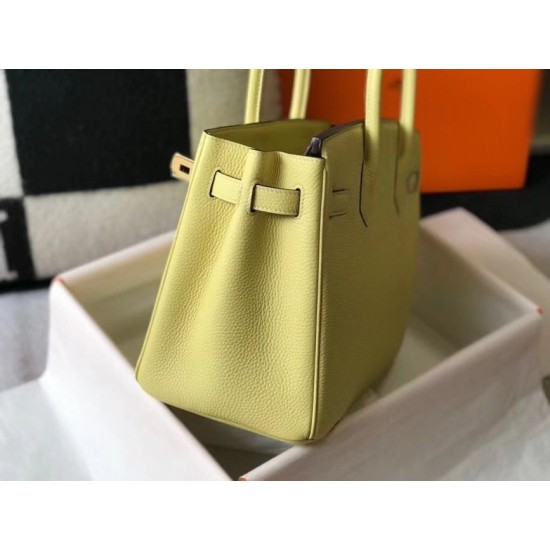 Migliore Repliche Borsa Hermes Birkin 30 cm in pelle Clemence Jaune Poussin GHW Economiche Outlet Online