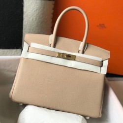 Perfette Qualità Repliche Borsa Hermes Trench Clemence Birkin 30 cm GHW Imitazione