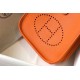 Migliore Repliche Mini borsa Hermes Evelyne III TPM in pelle Clemence arancione Economiche Outlet Online