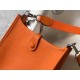 Migliore Repliche Mini borsa Hermes Evelyne III TPM in pelle Clemence arancione Economiche Outlet Online
