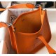 Migliore Repliche Mini borsa Hermes Evelyne III TPM in pelle Clemence arancione Economiche Outlet Online