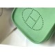 Migliore Repliche Mini borsa Hermes Evelyne III TPM in pelle Clemence verde criquet Economiche Outlet Online